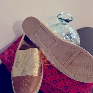 Tory Burch Gold Espadrille size 8